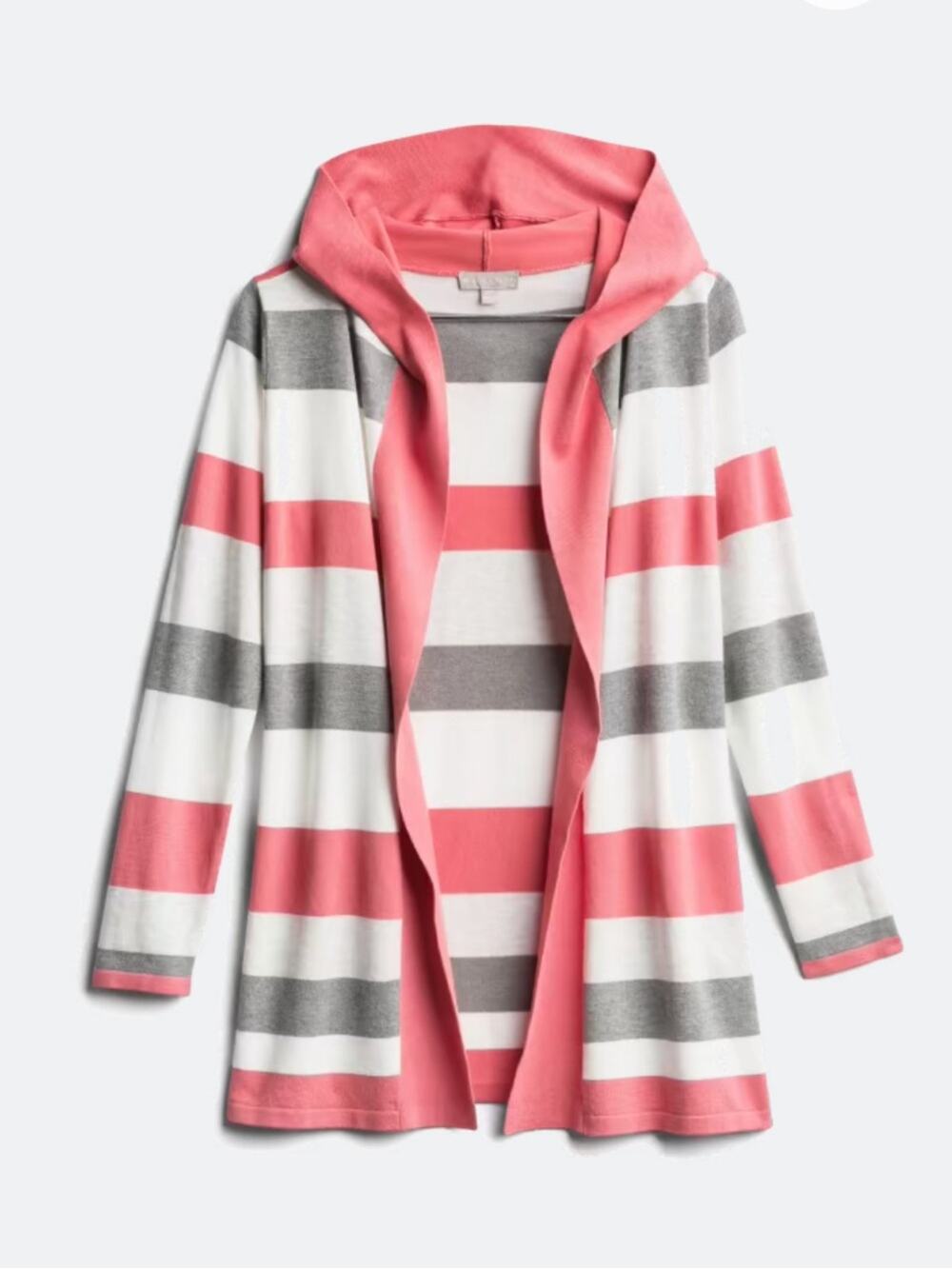 Stitch Fix Evolution By Cyrus Khalil Striped Hooded Cardigan EUC Small, MSRP $68